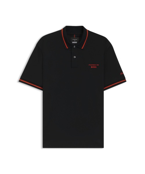 BOSS(ボス)の「Porsche x BOSS アクティブ コットンブレンド ポロシャツ(ポロシャツ・メンズ・オレンジ/ブラック・XL/XXL/L/XXXL/M/S)」の6枚目の写真