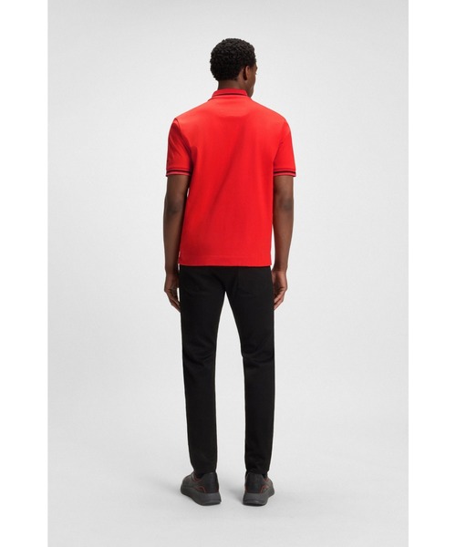 BOSS(ボス)の「Porsche x BOSS アクティブ コットンブレンド ポロシャツ(ポロシャツ・メンズ・オレンジ/ブラック・XL/XXL/L/XXXL/M/S)」の9枚目の写真
