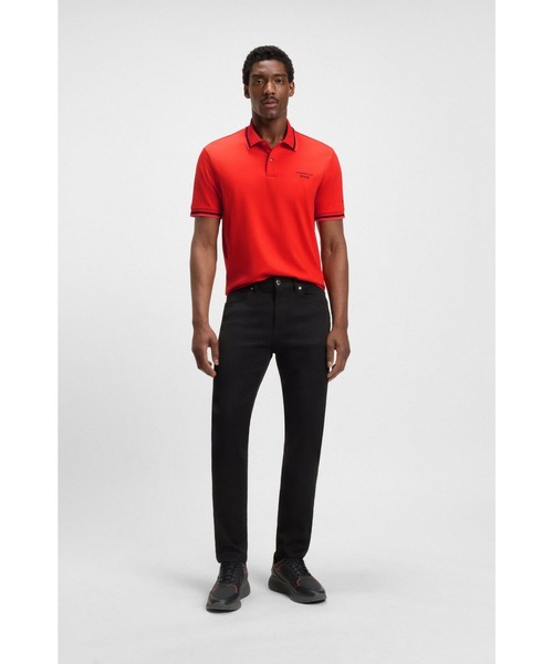 BOSS(ボス)の「Porsche x BOSS アクティブ コットンブレンド ポロシャツ(ポロシャツ・メンズ・オレンジ/ブラック・XL/XXL/L/XXXL/M/S)」の8枚目の写真