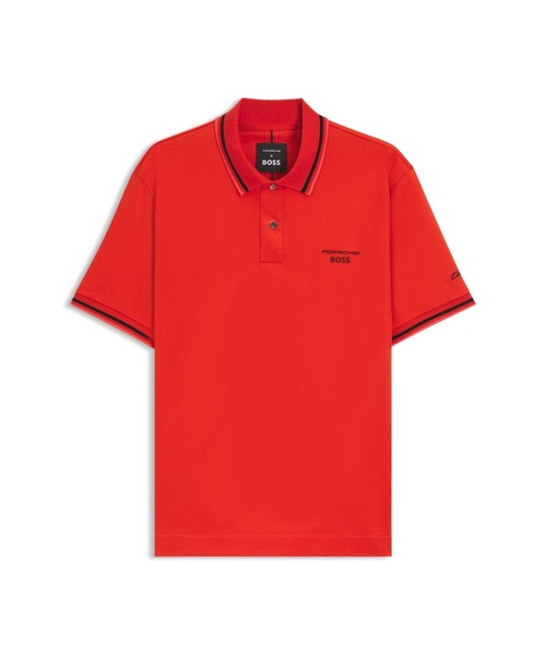 BOSS(ボス)の「Porsche x BOSS アクティブ コットンブレンド ポロシャツ(ポロシャツ・メンズ・オレンジ/ブラック・XL/XXL/L/XXXL/M/S)」の10枚目の写真