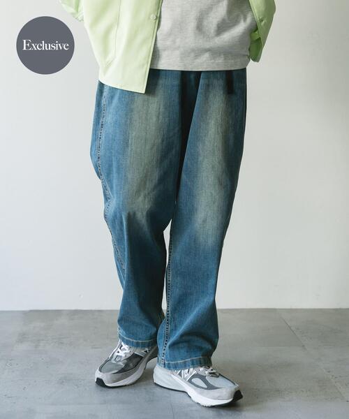 Gramicci（グラミチ）の「『別注』Gramicci　Mountain Wide Pants（デニムパンツ・メンズ・ライトインディゴブルー/インディゴブルー/ブラック/ワンウォッシュ・X-LARGE/LARGE/MEDIUM/SMALL）」の3枚目の写真