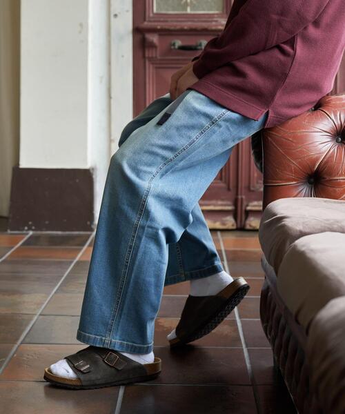 Gramicci（グラミチ）の「『別注』Gramicci　Mountain Wide Pants（デニムパンツ・メンズ・ライトインディゴブルー/インディゴブルー/ブラック/ワンウォッシュ・X-LARGE/LARGE/MEDIUM/SMALL）」の6枚目の写真