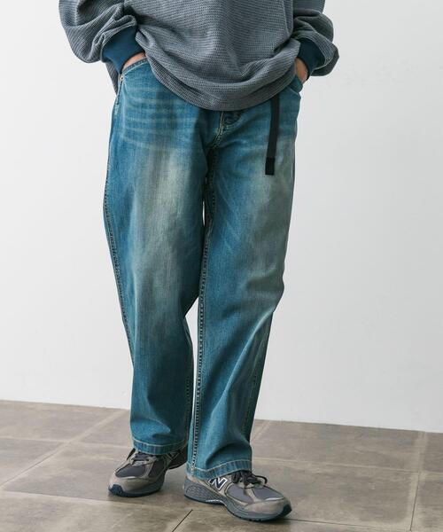 Gramicci（グラミチ）の「『別注』Gramicci　Mountain Wide Pants（デニムパンツ・メンズ・ライトインディゴブルー/インディゴブルー/ブラック/ワンウォッシュ・X-LARGE/LARGE/MEDIUM/SMALL）」の17枚目の写真