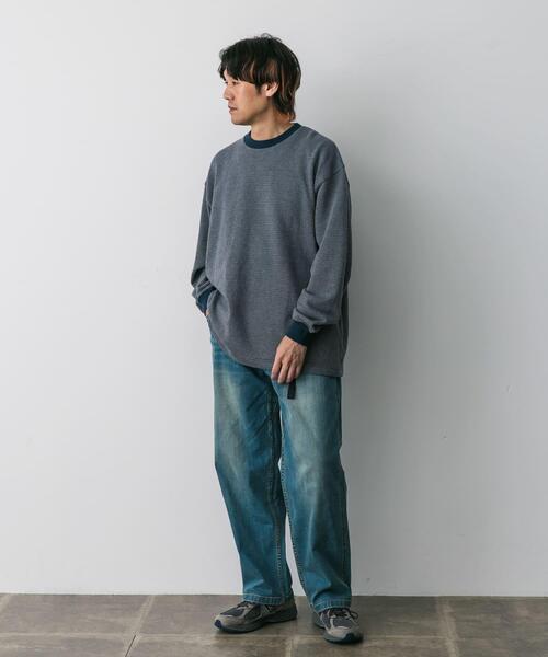 Gramicci（グラミチ）の「『別注』Gramicci　Mountain Wide Pants（デニムパンツ・メンズ・ライトインディゴブルー/インディゴブルー/ブラック/ワンウォッシュ・X-LARGE/LARGE/MEDIUM/SMALL）」の21枚目の写真
