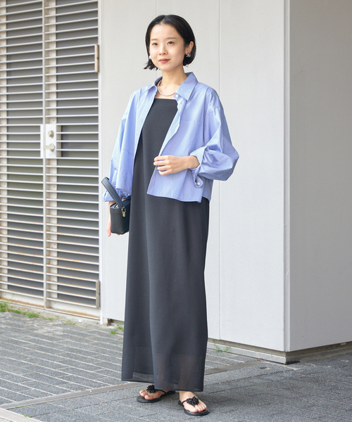 IENA（イエナ）の「ハイカウントタイプライターショートシャツ（シャツ/ブラウス・レディース・サックスブルー/ベージュ・FREE）」の20枚目の写真