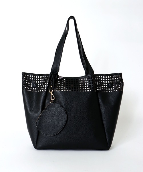 販売済　トートバック H BAG（#131 無彩キュービック） ｜小倉織｜小倉 縞縞 【公式