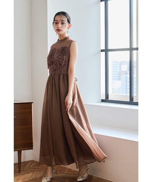 niana(ニアナ)の「フリンジフェアリードレス シャギー ノースリーブ 結婚式 成人式 二次会 同窓会 ディナー デート パーティードレス オケージョンドレス お呼ばれワンピース(ドレス・レディース・ブラック/ブラウン/グレー・M)」の6枚目の写真