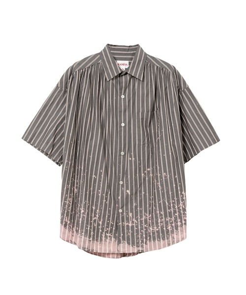 KAMIYA（カミヤ）の「Bleached Stripe S/S Shirt（シャツ/ブラウス・メンズ・ホワイト/ブルー/ブラック・M/S）」の2枚目の写真