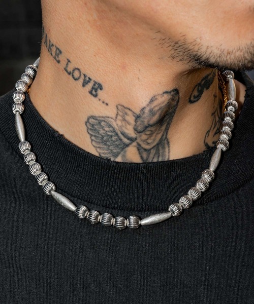 ネックレス・チョーカー BASSCLEF men beads necklace Men's Black Beads Necklace_CLEF PMS NEC - BASSCLEF | 60