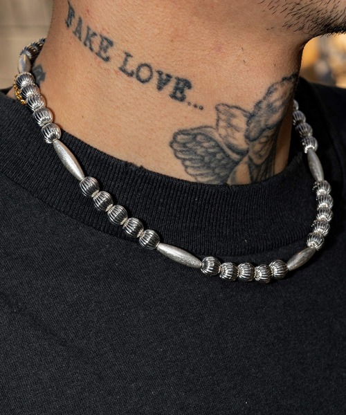 Metallic beads necklace（ネックレス）｜Subciety