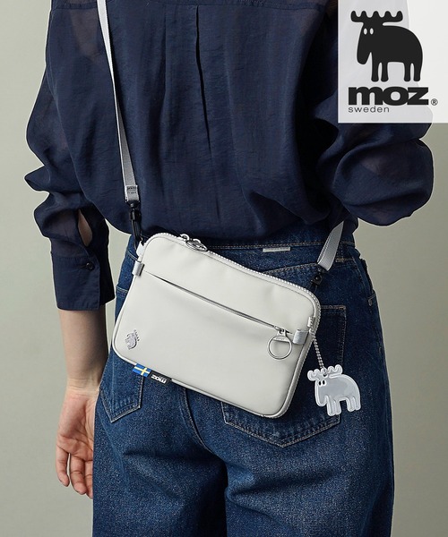 moz(モズ)の「moz(モズ) 撥水 スマホショルダーバッグ ZZRK-03(ショルダーバッグ・レディース・トリコロール/ブラック/アイボリー/グレイッシュブルー/キャメル/ライトグレー系/ブラック系/ブラウン系その他・ONE SIZE)」の4枚目の写真