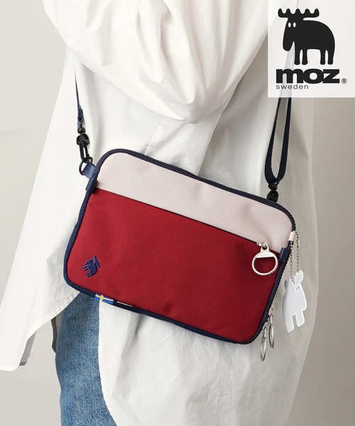 moz（モズ）の「moz(モズ) 撥水 スマホショルダーバッグ ZZRK-03（ショルダーバッグ・レディース・トリコロール/ブラック/アイボリー/グレイッシュブルー/キャメル・ONE SIZE）」の5枚目の写真
