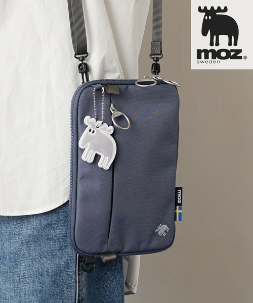 moz（モズ）の「moz(モズ) 撥水 スマホショルダーバッグ ZZRK-03（ショルダーバッグ・レディース・トリコロール/ブラック/アイボリー/グレイッシュブルー/キャメル・ONE SIZE）」の4枚目の写真