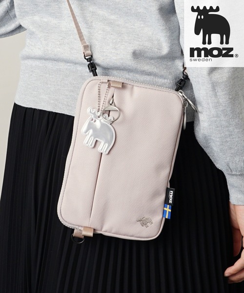 moz（モズ）の「moz(モズ) 撥水 スマホショルダーバッグ ZZRK-03（ショルダーバッグ・レディース・トリコロール/ブラック/アイボリー/グレイッシュブルー/キャメル・ONE SIZE）」の2枚目の写真