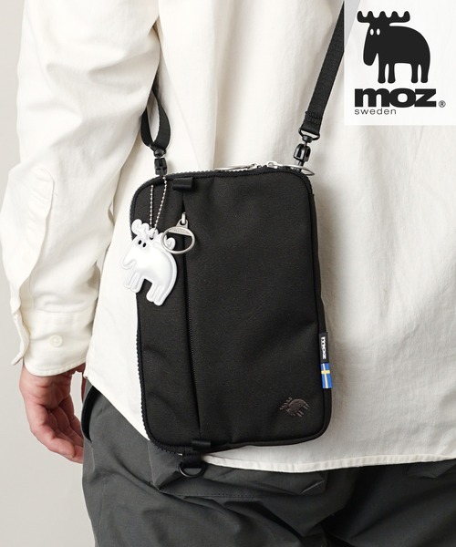 moz（モズ）の「moz(モズ) 撥水 スマホショルダーバッグ ZZRK-03（ショルダーバッグ・レディース・トリコロール/ブラック/アイボリー/グレイッシュブルー/キャメル・ONE SIZE）」の3枚目の写真