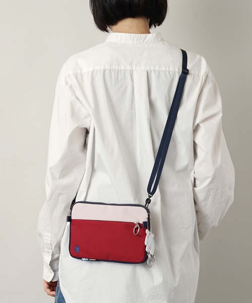 moz（モズ）の「moz(モズ) 撥水 スマホショルダーバッグ ZZRK-03（ショルダーバッグ・レディース・トリコロール/ブラック/アイボリー/グレイッシュブルー/キャメル・ONE SIZE）」の16枚目の写真