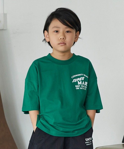 GENERATOR(ジェネレーター)の「ジェネレーター SUPER MART ビッグTシャツ(Tシャツ/カットソー・キッズ・ホワイト/グリーン/ブラック・M/L/XL)」の3枚目の写真