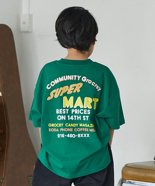 GENERATOR(ジェネレーター)の「ジェネレーター SUPER MART ビッグTシャツ(Tシャツ/カットソー・キッズ・ホワイト/グリーン/ブラック・M/L/XL)」の6枚目の写真