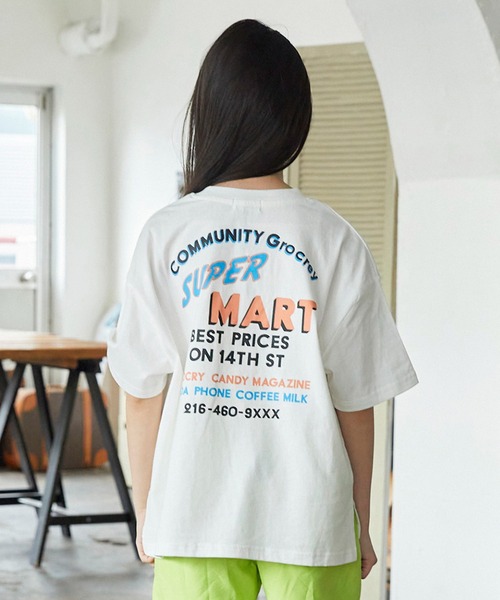 GENERATOR(ジェネレーター)の「ジェネレーター SUPER MART ビッグTシャツ(Tシャツ/カットソー・キッズ・ホワイト/グリーン/ブラック・M/L/XL)」の7枚目の写真