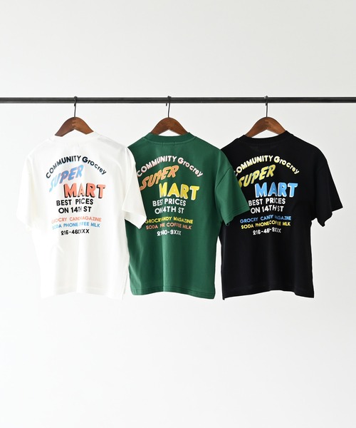 GENERATOR(ジェネレーター)の「ジェネレーター SUPER MART ビッグTシャツ(Tシャツ/カットソー・キッズ・ホワイト/グリーン/ブラック・M/L/XL)」の4枚目の写真