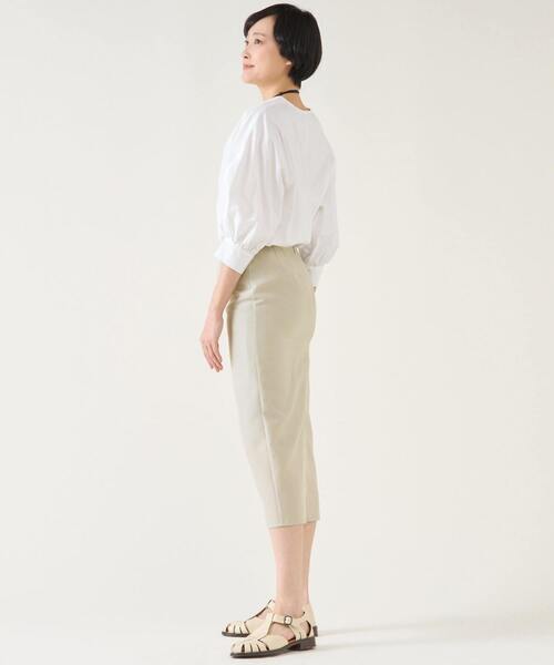 martinique（マルティニーク）の「ファブリックコンビプルオーバー（Tシャツ/カットソー・レディース・ネイビー/ベージュ/ホワイト/サックスブルー・FREE）」の8枚目の写真