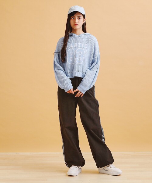 PINK-latte（ピンクラテ）の「ロゴラインパラシュートパンツ（その他パンツ・キッズ・アイボリー/ベビーピンク/ブラック・16/13/15 /14）」の20枚目の写真