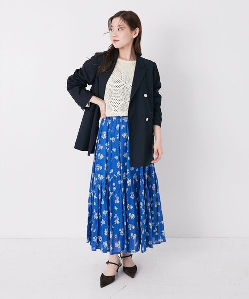 le.coeur blanc(ルクールブラン)の「《手洗い可能》Fanakaレトロフラワースカート(スカート・レディース・ブラック系その他/ブルー系その他2・38)」の10枚目の写真