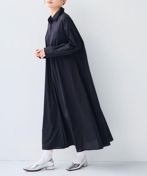セール】《シワになりにくい》サマ美え ボリュームシャツワンピース