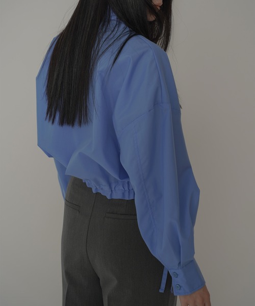 KINO THE KEI(キノザケイ)の「ショート ギャザー シャツ セレクト KINO THE KEI(シャツ/ブラウス・レディース・ブルー/ホワイト・フリー)」の7枚目の写真