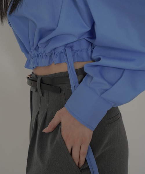 KINO THE KEI(キノザケイ)の「ショート ギャザー シャツ セレクト KINO THE KEI(シャツ/ブラウス・レディース・ブルー/ホワイト・フリー)」の18枚目の写真