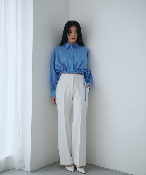 KINO THE KEI(キノザケイ)の「ショート ギャザー シャツ セレクト KINO THE KEI(シャツ/ブラウス・レディース・ブルー/ホワイト・フリー)」の20枚目の写真