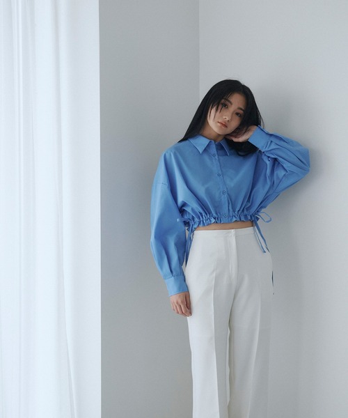 KINO THE KEI(キノザケイ)の「ショート ギャザー シャツ セレクト KINO THE KEI(シャツ/ブラウス・レディース・ブルー/ホワイト・フリー)」の21枚目の写真