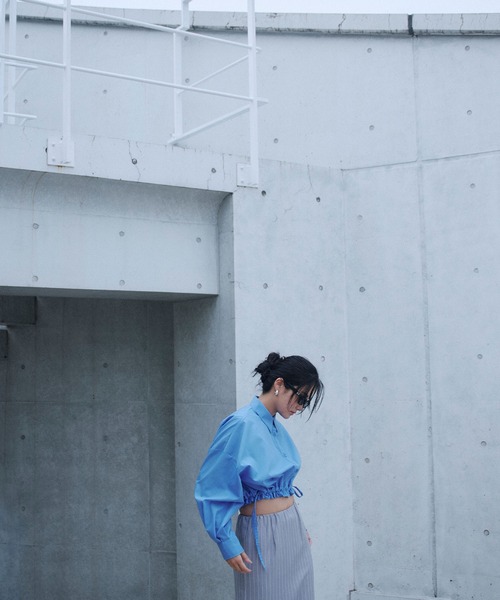 KINO THE KEI(キノザケイ)の「ショート ギャザー シャツ セレクト KINO THE KEI(シャツ/ブラウス・レディース・ブルー/ホワイト・フリー)」の12枚目の写真