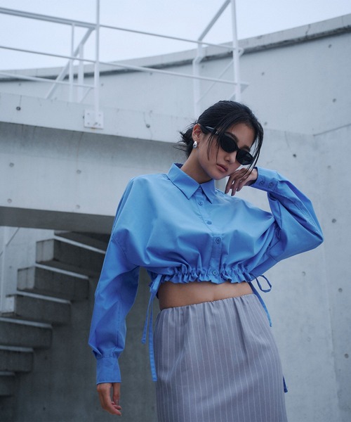 KINO THE KEI(キノザケイ)の「ショート ギャザー シャツ セレクト KINO THE KEI(シャツ/ブラウス・レディース・ブルー/ホワイト・フリー)」の16枚目の写真