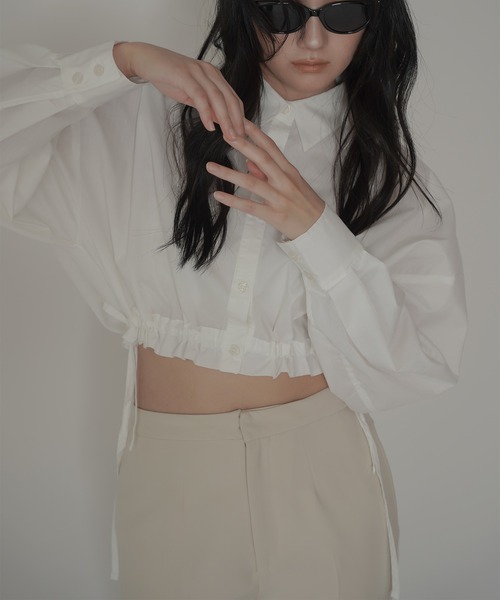KINO THE KEI(キノザケイ)の「ショート ギャザー シャツ セレクト KINO THE KEI(シャツ/ブラウス・レディース・ブルー/ホワイト・フリー)」の22枚目の写真