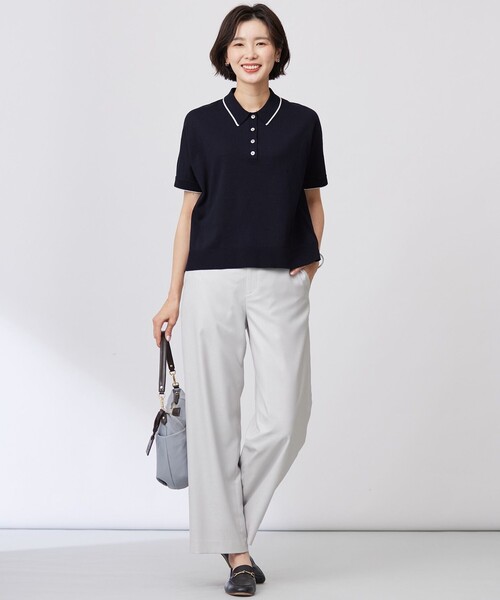 セール】【洗える】DRY COTTON ニットポロ（ポロシャツ）｜J