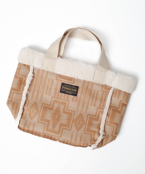 PENDLETON(ペンドルトン)の「【PE2】【PENDLETON/ペンドルトン】VEGAN MOUTON TOTE ビーガン ムートン トート(トートバッグ・レディース・ブラウン・FREE)」の1枚目の写真