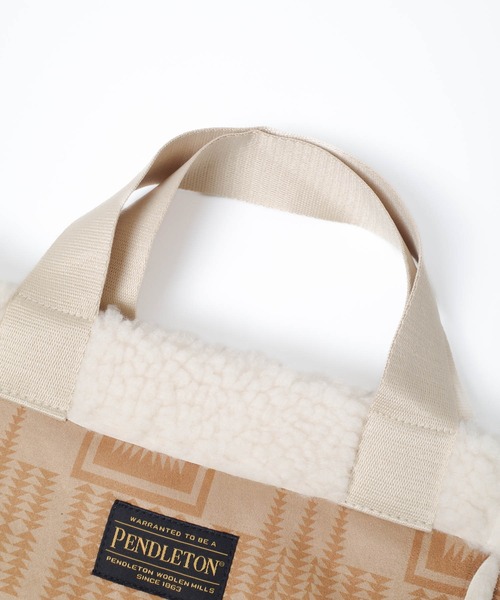 PENDLETON(ペンドルトン)の「【PE2】【PENDLETON/ペンドルトン】VEGAN MOUTON TOTE ビーガン ムートン トート(トートバッグ・レディース・ブラウン・FREE)」の4枚目の写真