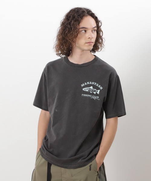 MANASTASH(マナスタッシュ)の「MANASTASH/マナスタッシュ/PUMICE TEE LURE(Tシャツ/カットソー・メンズ・ホワイト/ブルー/ブラック・S/M/L/XL)」の4枚目の写真