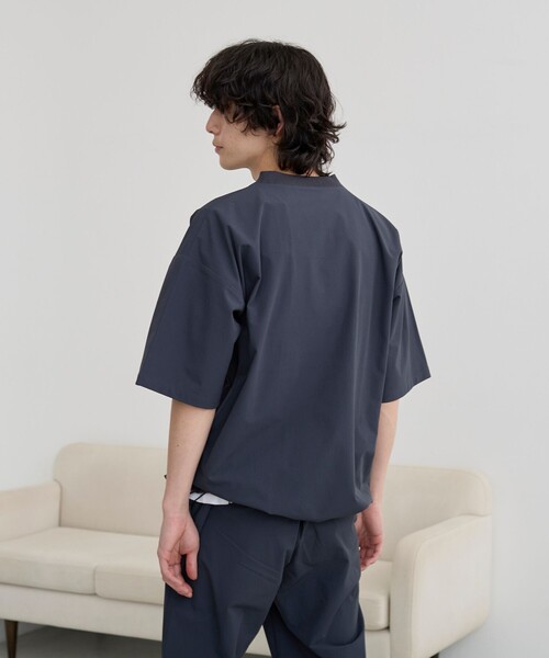 トップス cha CAMBIO(カンビオ)】Silky Denim Cuffs Rib Skipper Pullover