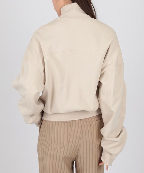 SUWDEE(スーディー)の「asymmetry zip up sweat pullover(スウェット・レディース・グレー/アイボリー/ブラック・FREE)」の14枚目の写真