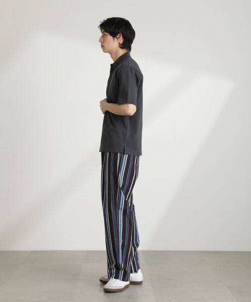 NANO universe(ナノユニバース)の「ダブルスムース比翼ポロ(ポロシャツ・メンズ・ブラック/ダークグレー/ホワイト/カーキ・S/M/L/XL)」の21枚目の写真