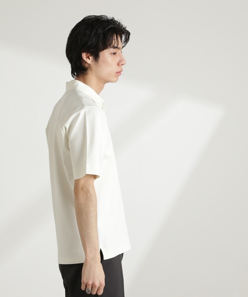 NANO universe(ナノユニバース)の「ダブルスムース比翼ポロ(ポロシャツ・メンズ・ブラック/ダークグレー/ホワイト/カーキ・S/M/L/XL)」の10枚目の写真