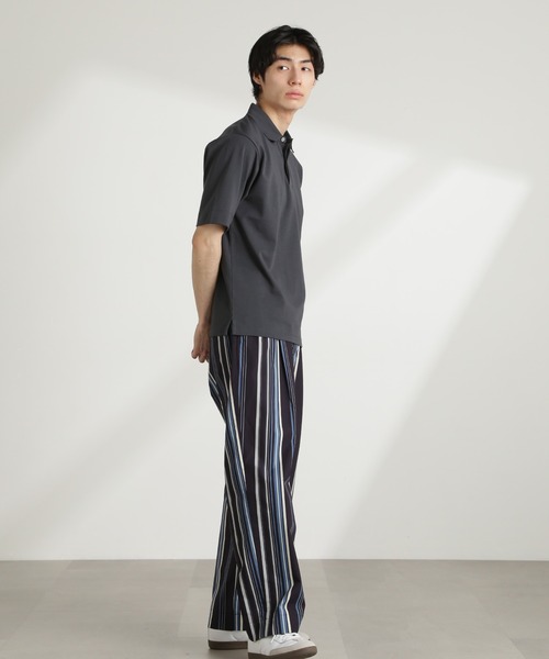 NANO universe(ナノユニバース)の「ダブルスムース比翼ポロ(ポロシャツ・メンズ・ブラック/ダークグレー/ホワイト/カーキ・S/M/L/XL)」の20枚目の写真