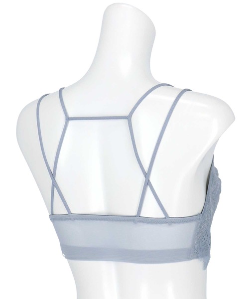 AMPHI（アンフィ）の「アイラッシュラッセルレース ノンワイヤー ブラキャミソール(カップ付インナー)（インナーウェア/肌着・レディース・ベージュ/ブルー/ブラック・MEDIUM/LARGE/M(UB-)/L(UB-)/LL(UB-)）」の6枚目の写真