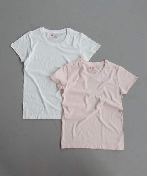 HANES(ヘインズ)の「【Hanes / ヘインズ】クルーネックTシャツ/ジャパンフィット/コットン100【2枚組】【WEB限定】(Tシャツ/カットソー・レディース・その他2/その他1/その他3・M)」の2枚目の写真