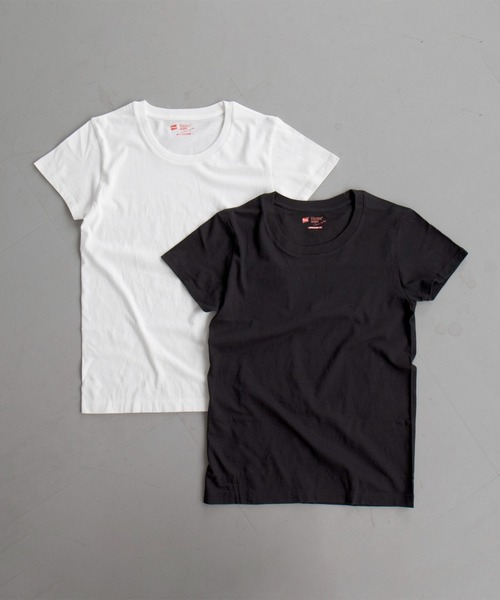 HANES(ヘインズ)の「【Hanes / ヘインズ】クルーネックTシャツ/ジャパンフィット/コットン100【2枚組】【WEB限定】(Tシャツ/カットソー・レディース・その他2/その他1/その他3・M)」の3枚目の写真