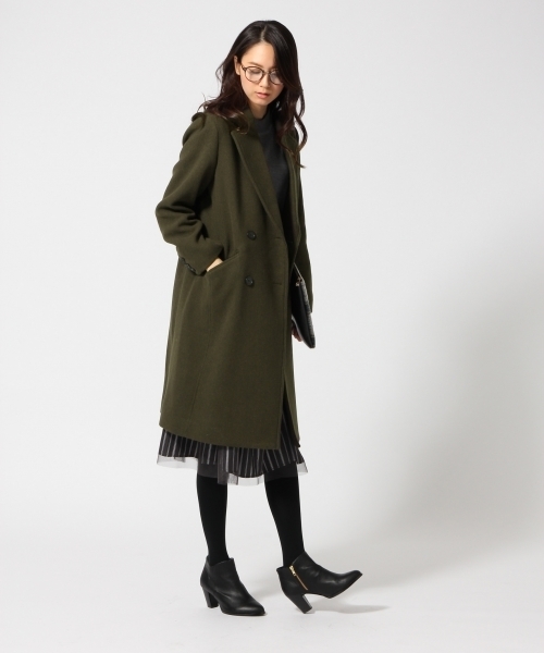 GLOBAL WORK(グローバルワーク)の「ニット*チュールスカートワンピース/570254(ワンピース・レディース・グレー/カーキ/ブラウン/ホワイト・MEDIUM/LARGE)」の6枚目の写真