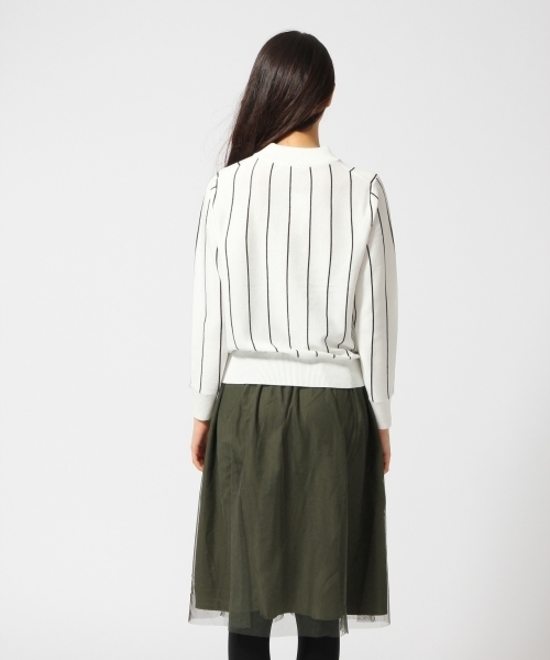 GLOBAL WORK(グローバルワーク)の「ニット*チュールスカートワンピース/570254(ワンピース・レディース・グレー/カーキ/ブラウン/ホワイト・MEDIUM/LARGE)」の15枚目の写真