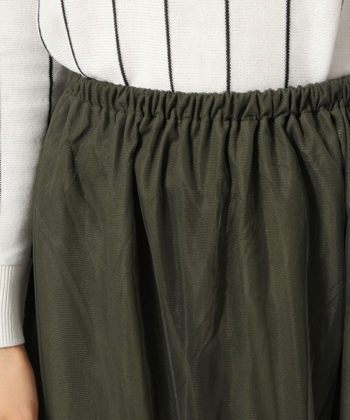 GLOBAL WORK(グローバルワーク)の「ニット*チュールスカートワンピース/570254(ワンピース・レディース・グレー/カーキ/ブラウン/ホワイト・MEDIUM/LARGE)」の11枚目の写真